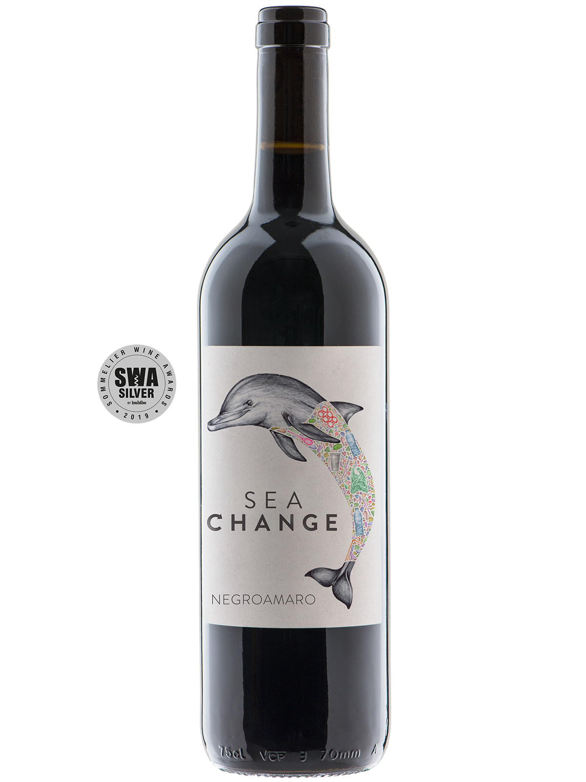 Sea Change Negromaro Bottle Shot With Award