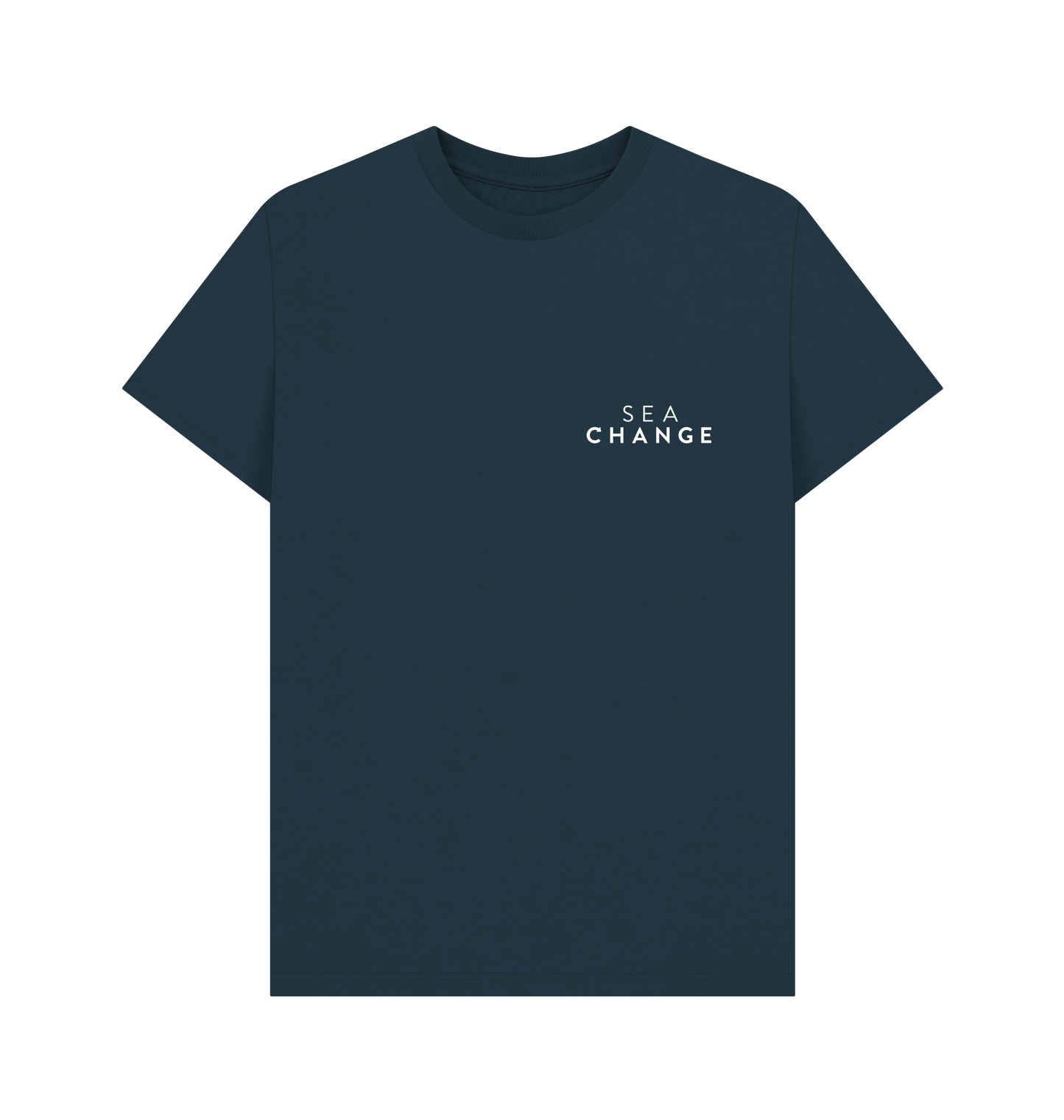 
                  
                    Denim Blue Printed T-shirt Front
                  
                