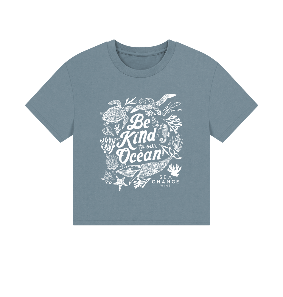 
                  
                    Stone Blue Printed T-shirt Front
                  
                