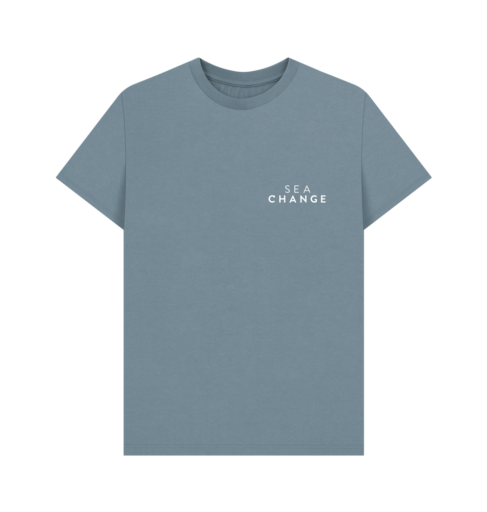 
                  
                    Stone Blue Printed T-shirt Front
                  
                