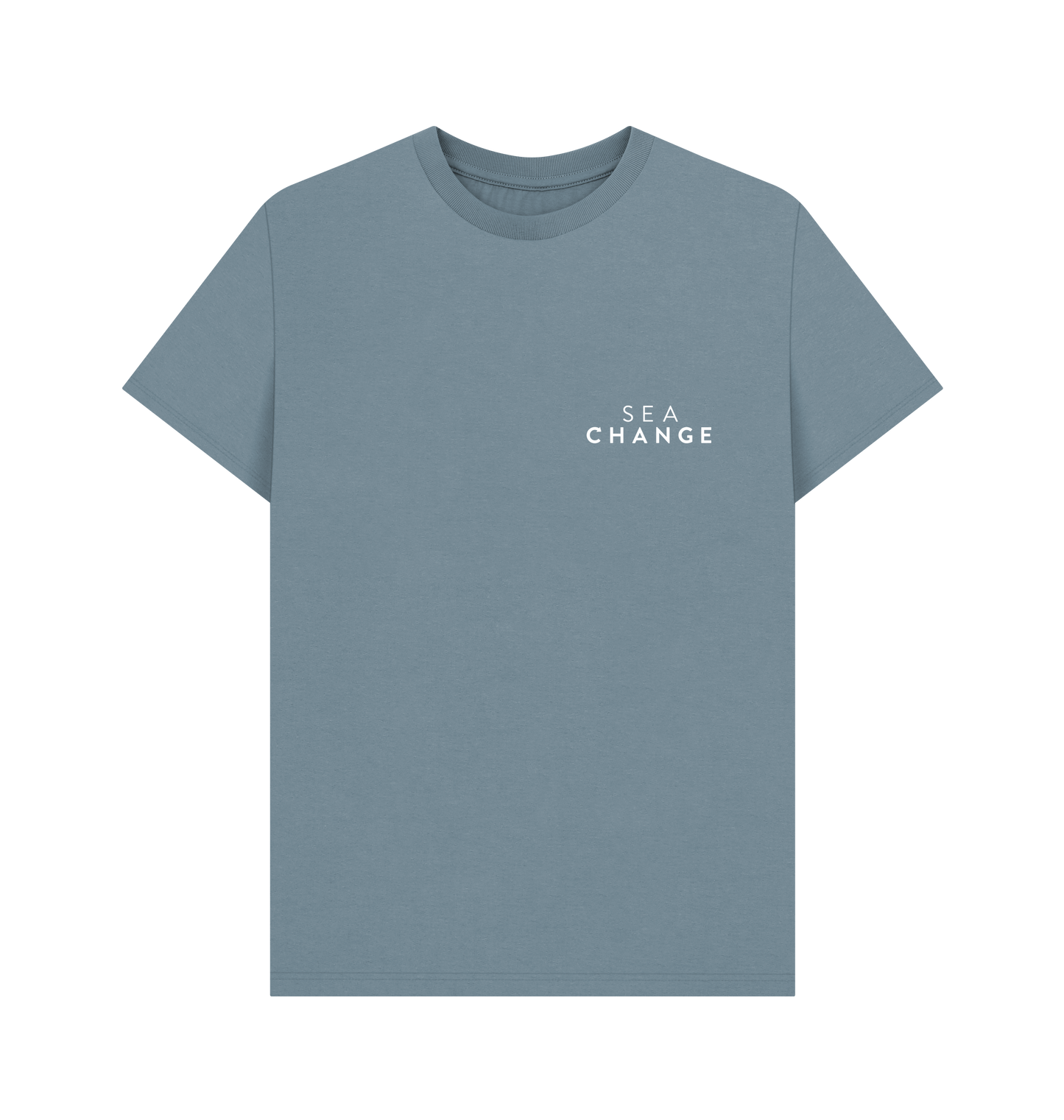 
                  
                    Stone Blue Printed T-shirt Front
                  
                