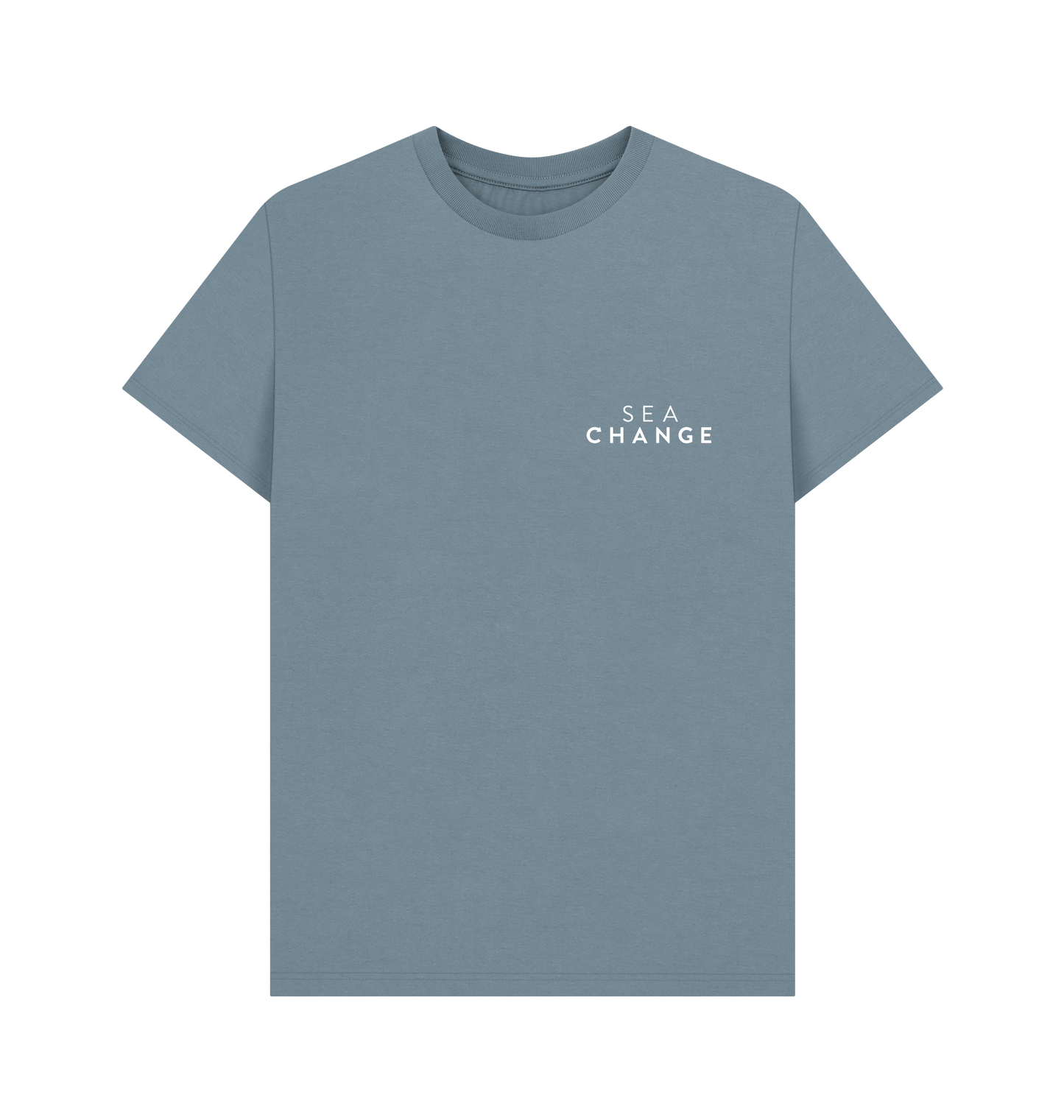 
                  
                    Stone Blue Printed T-shirt Front
                  
                