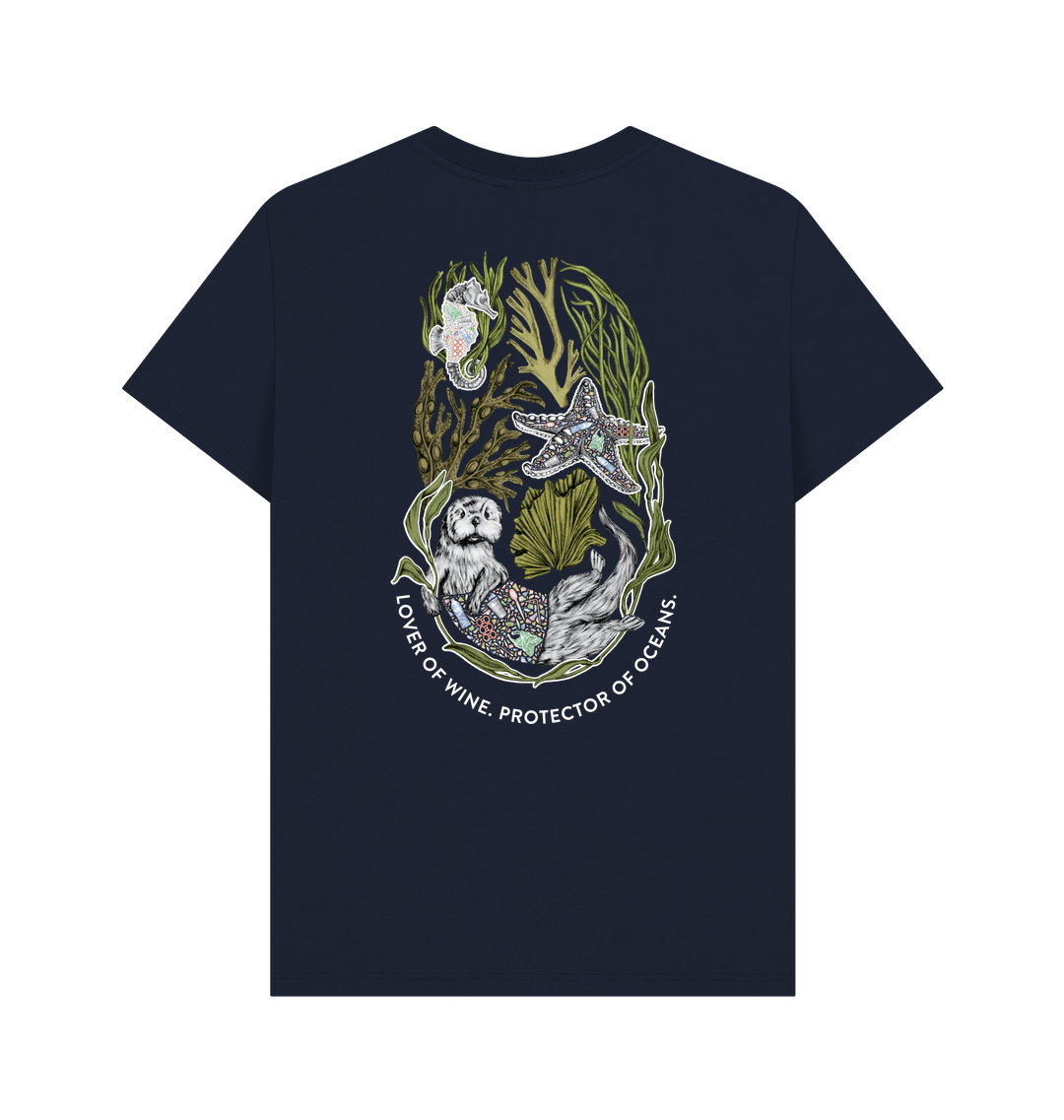 
                  
                    Navy Blue Printed T-shirt Back
                  
                