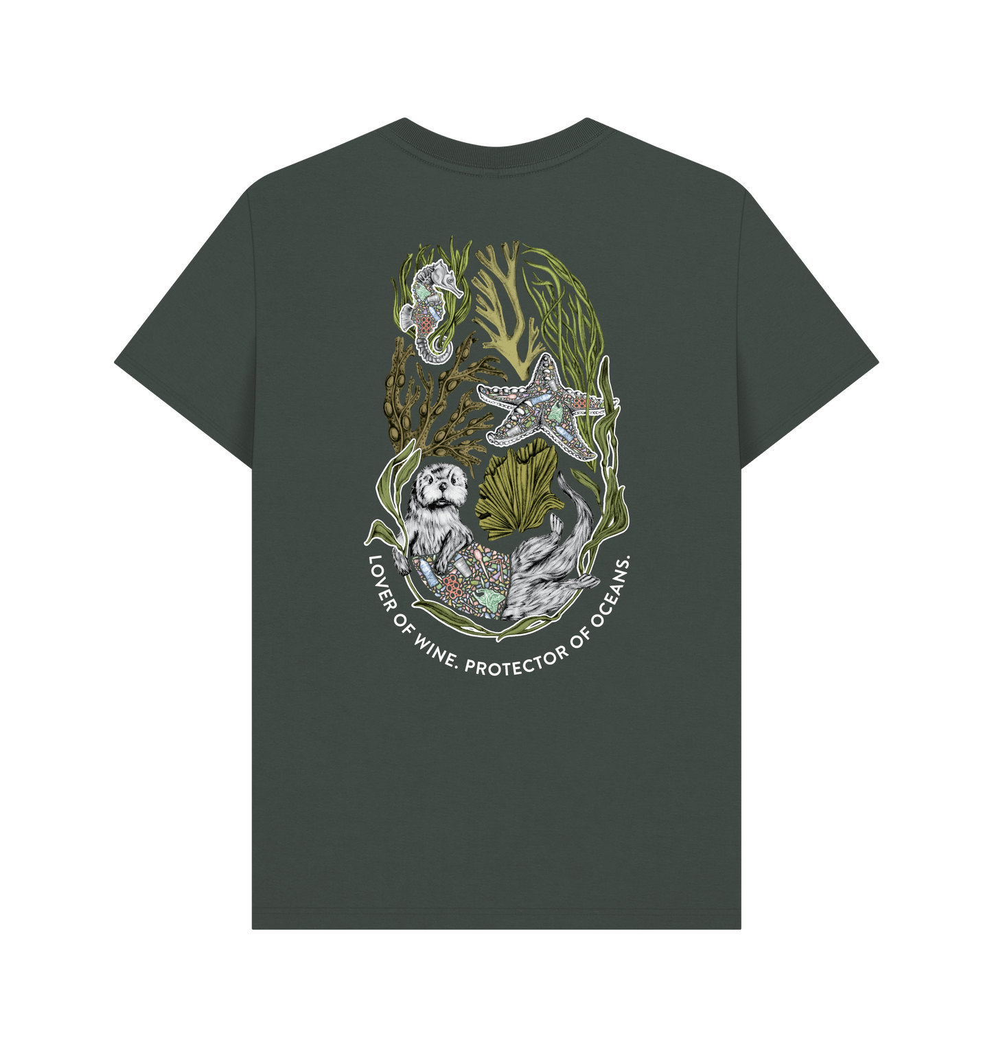 
                  
                    Dark Grey Printed T-shirt Back
                  
                