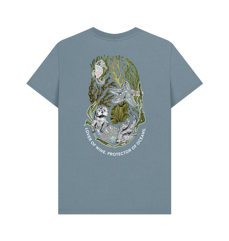 
                  
                    Stone Blue Printed T-shirt Back
                  
                