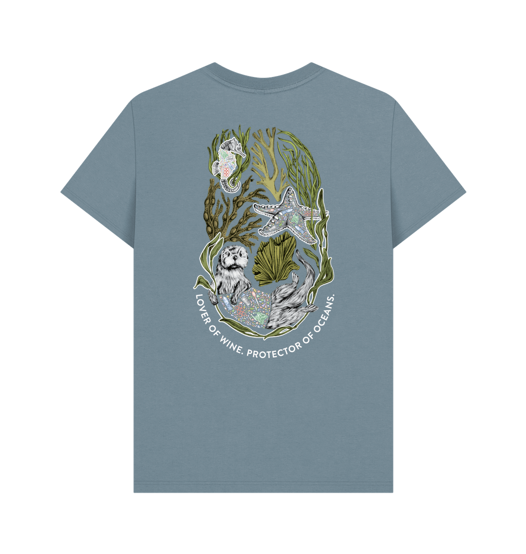 
                  
                    Stone Blue Printed T-shirt Back
                  
                