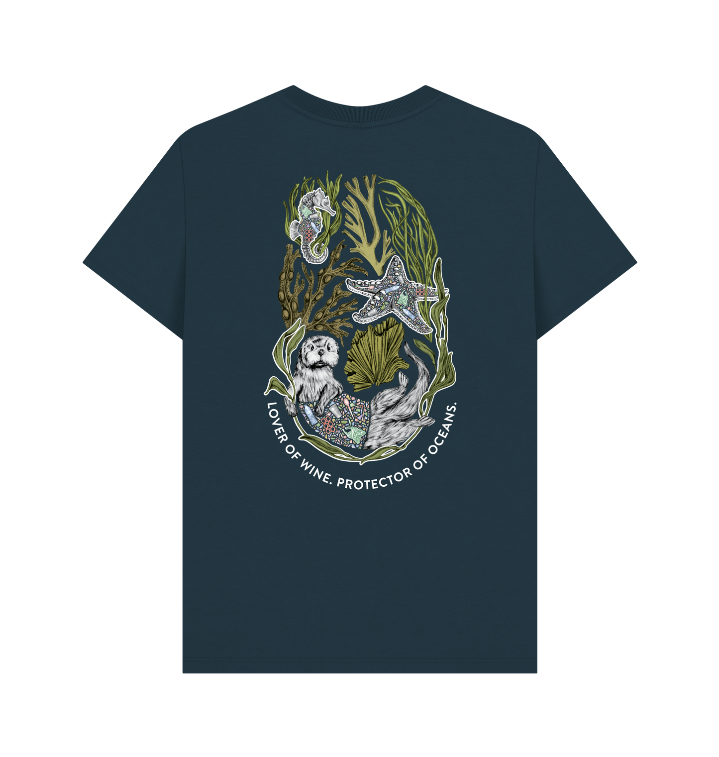 
                  
                    Denim Blue Printed T-shirt Back
                  
                