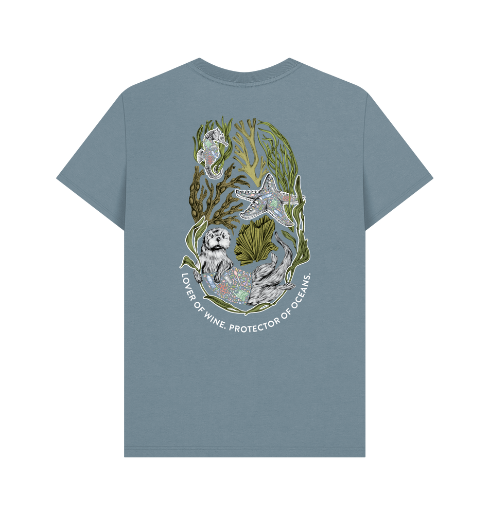 
                  
                    Stone Blue Printed T-shirt Back
                  
                