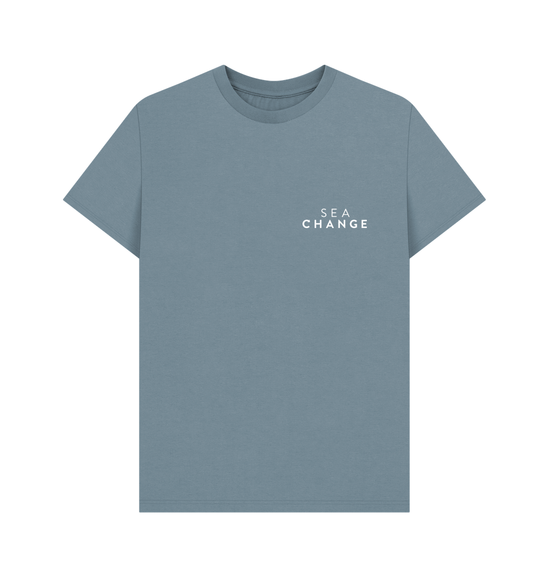 
                  
                    Stone Blue Printed T-shirt Front
                  
                